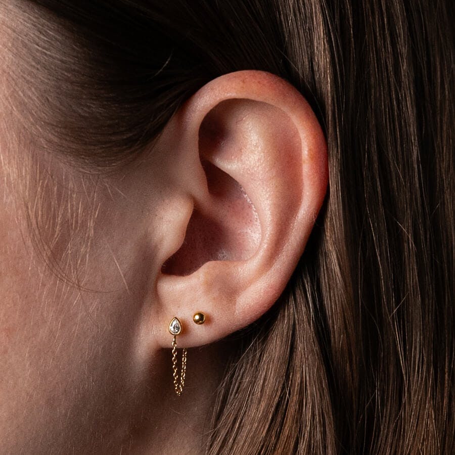 Colette Nap Earrings (Gold) on model