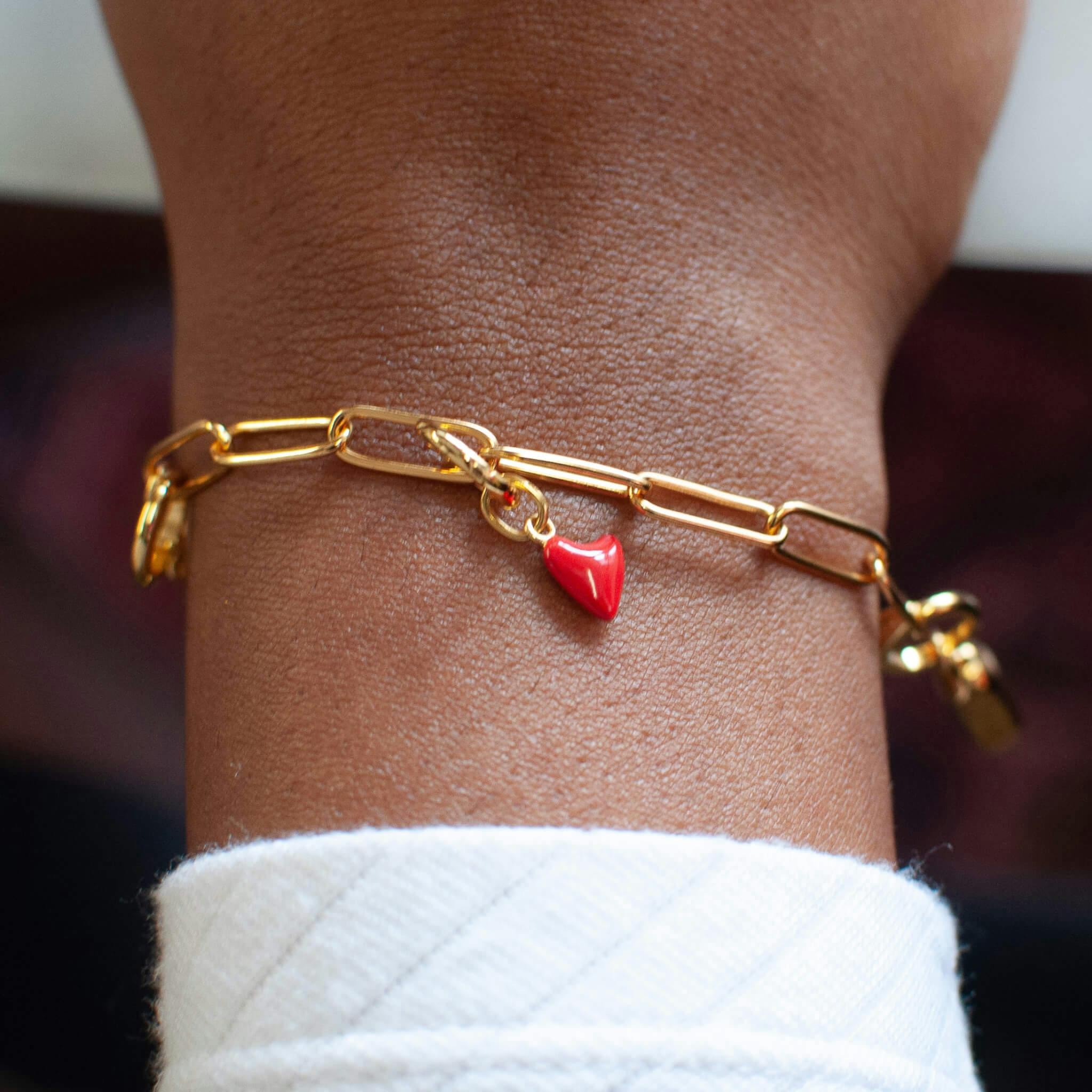 Boyfriend Bracelet on model (Gold)