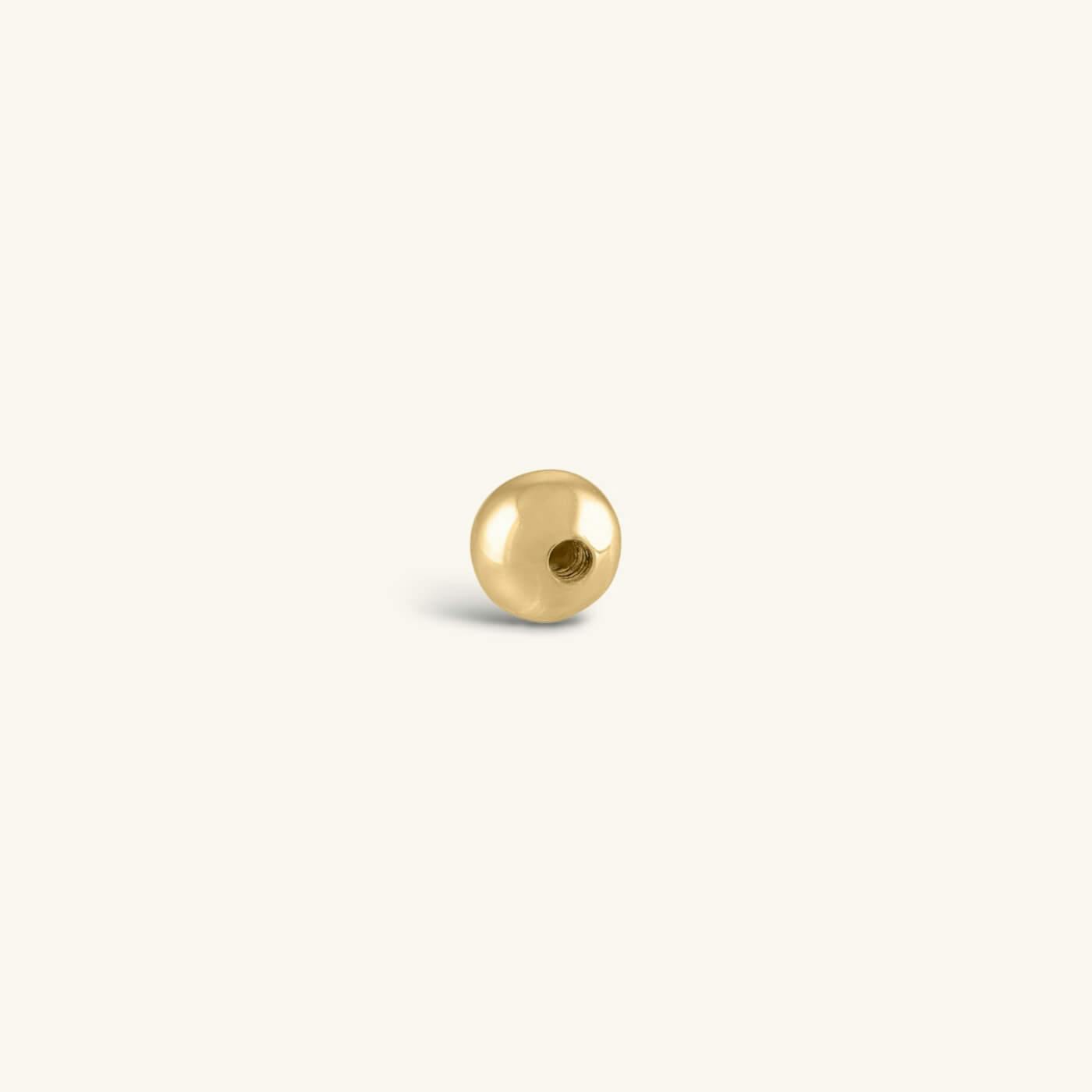 Solid 14k Gold Ball Back