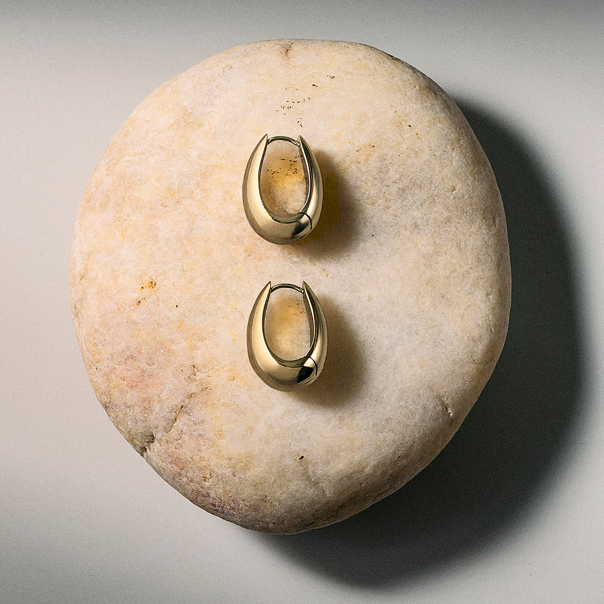 Dewdrop Hoops in Titanium