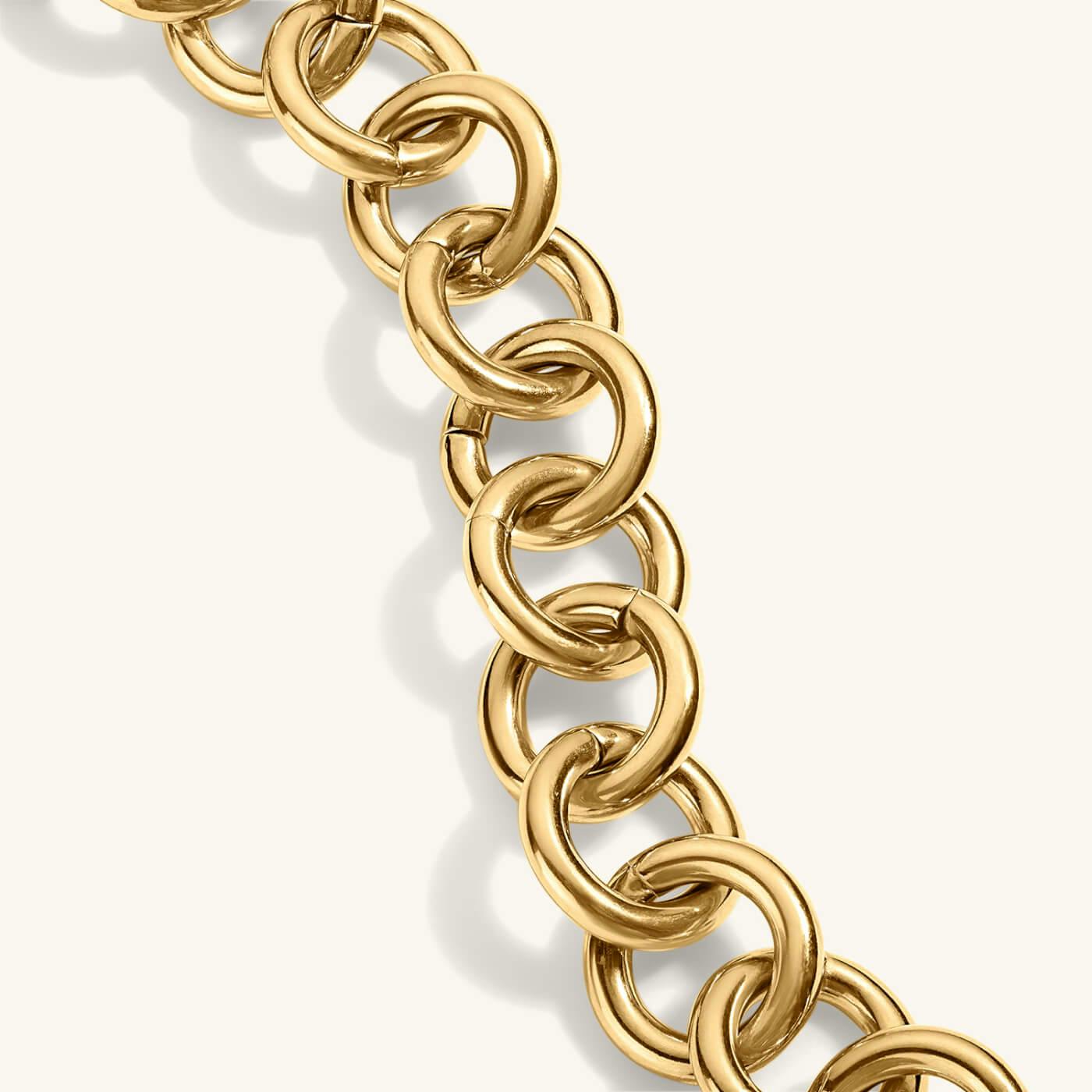 Baby Bubble Bracelet (Gold) chain close up