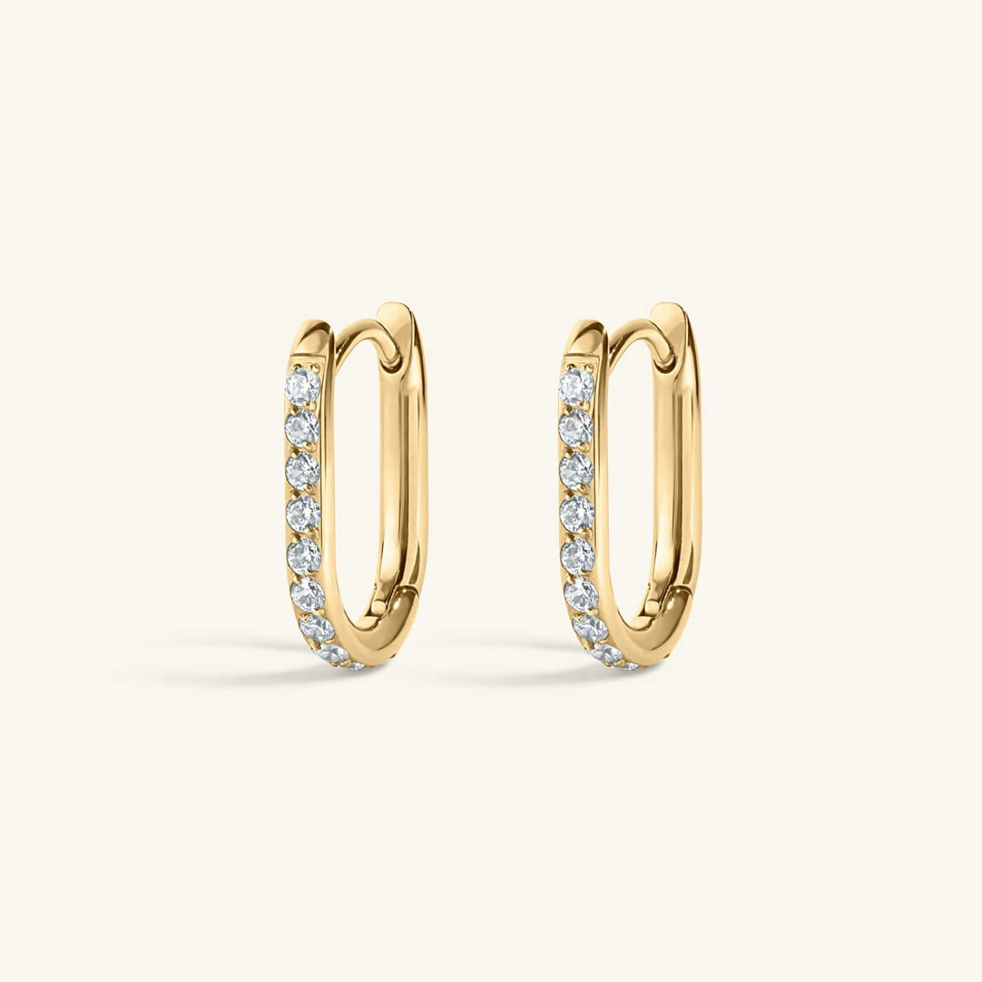 Eternity Baby Halo Oval Hoops - Gold