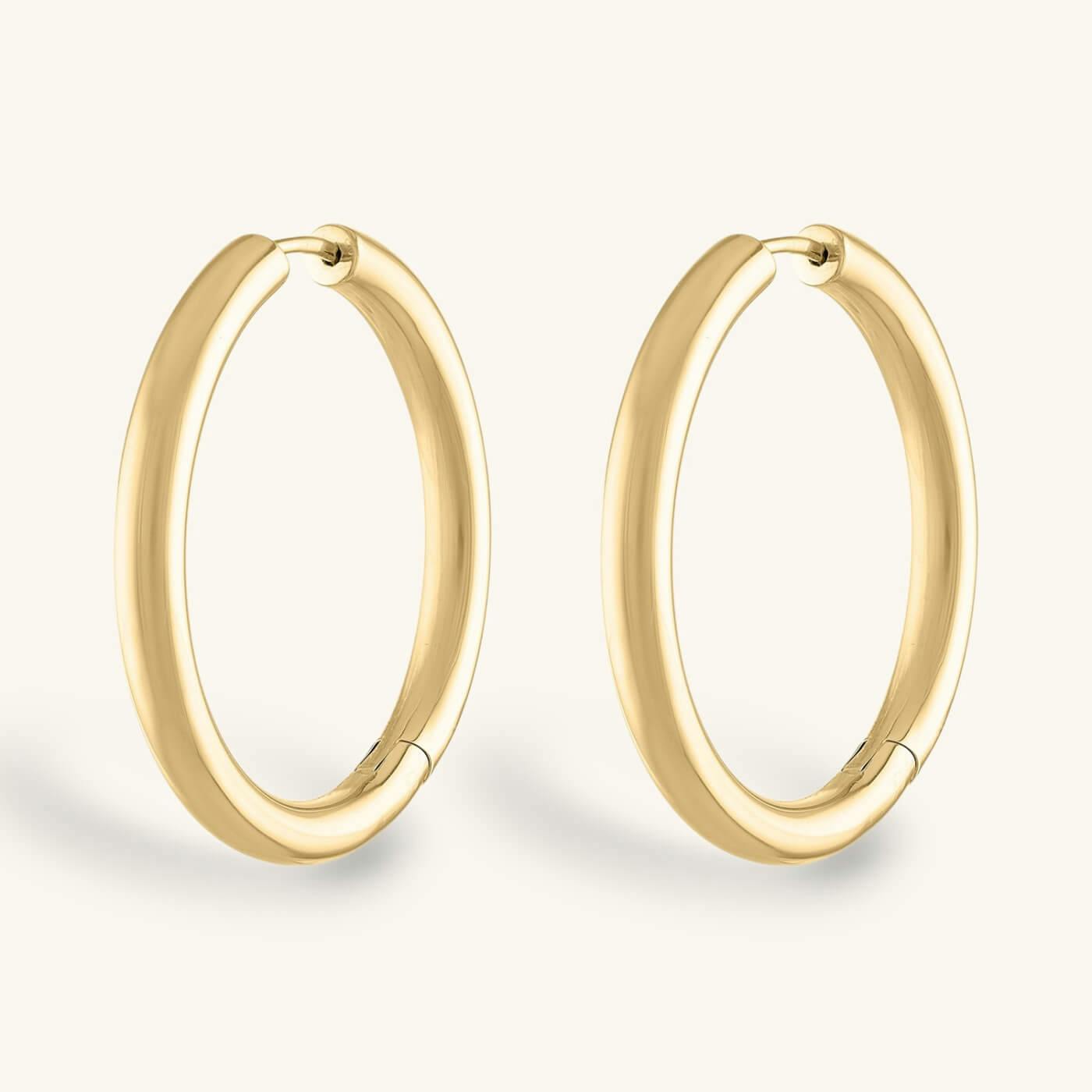 Chubby Hoops in Gold