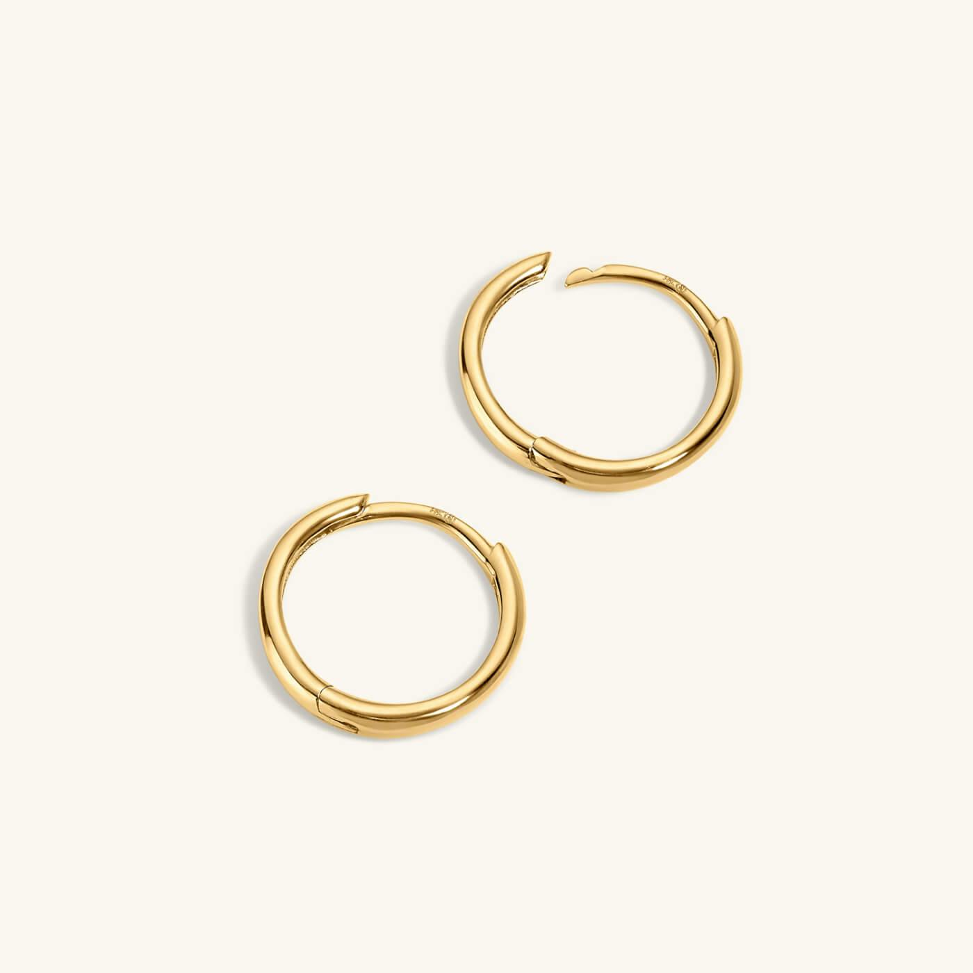 Classic Huggie Hoops in 14k gold