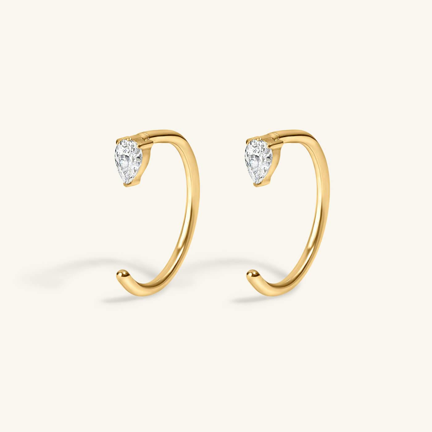 Dewdrop Huggie Earrings (Gold)