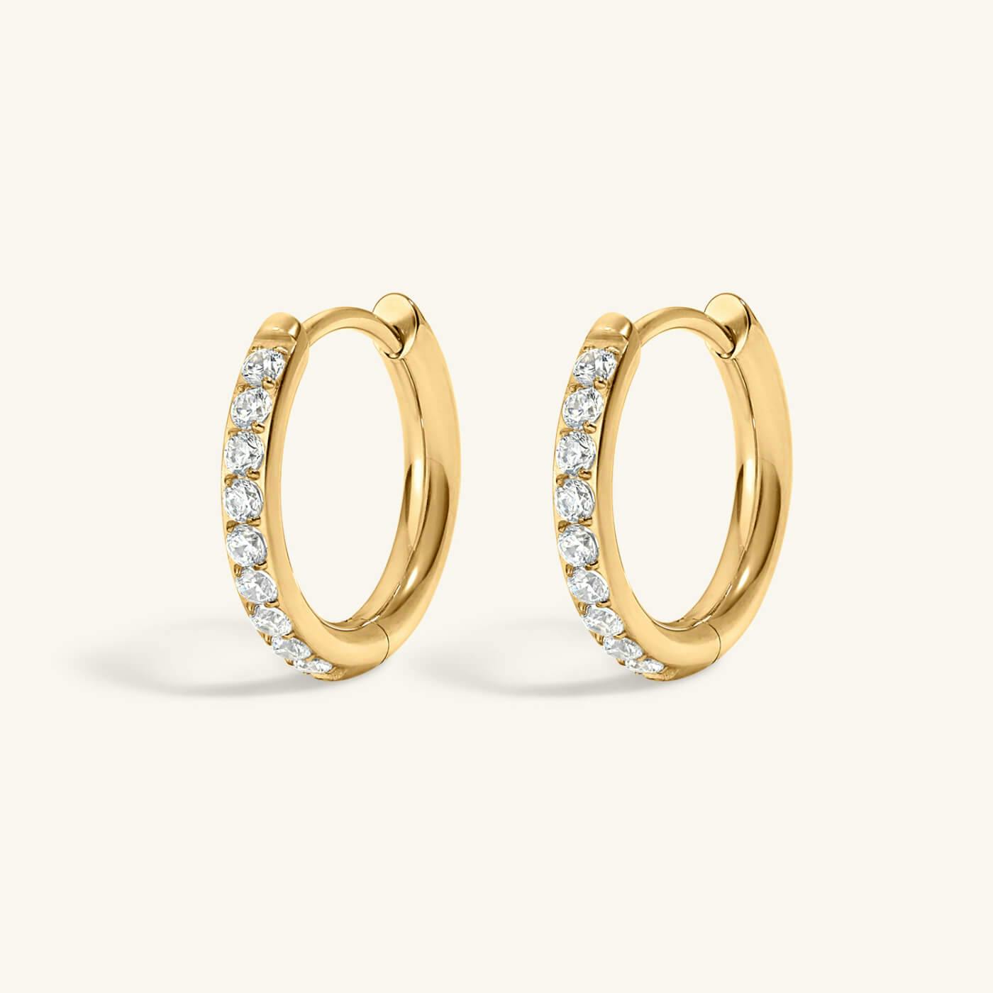 Eternity Hoop Earrings in Titanium (Gold)