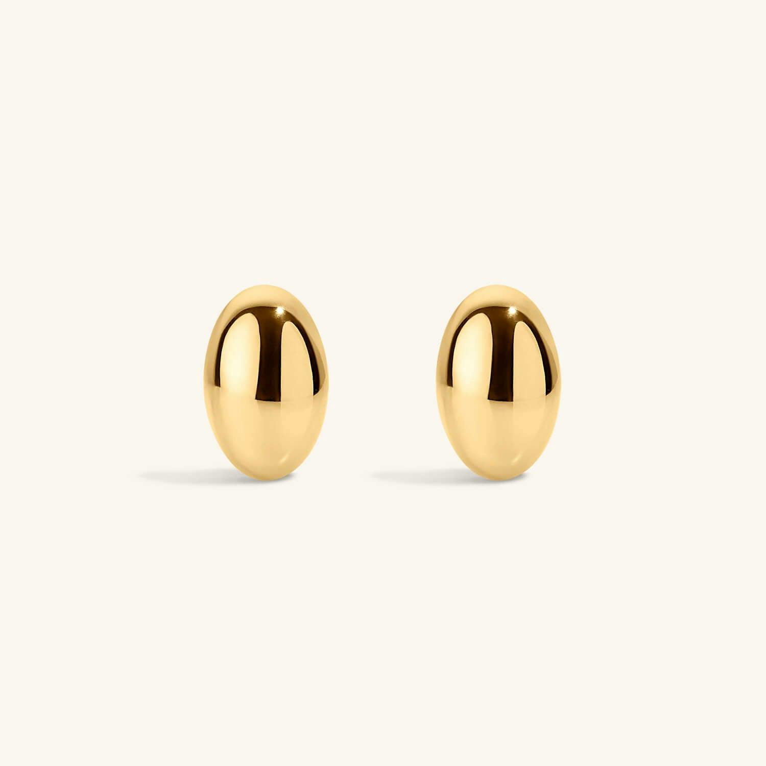 Oval Studs in Gold