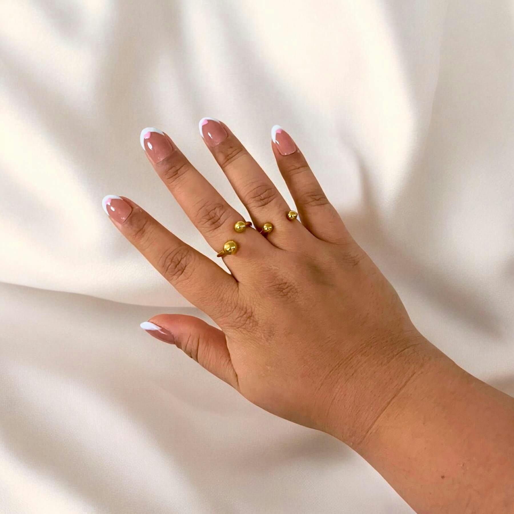 Orbital Stacking Ring in Gold on model