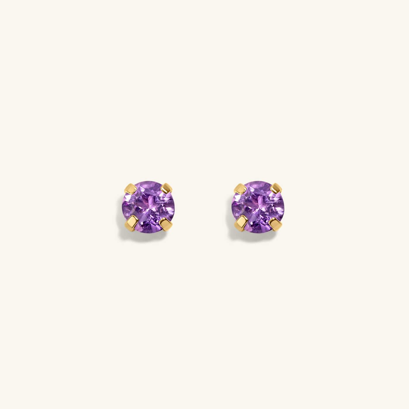 Amethyst Nap Earrings (Gold)