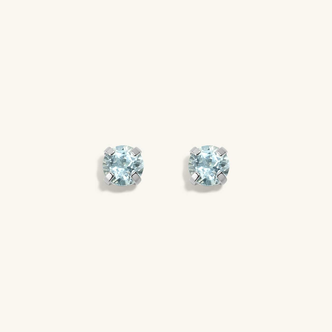 Aquamarine Nap Earrings (Silver)