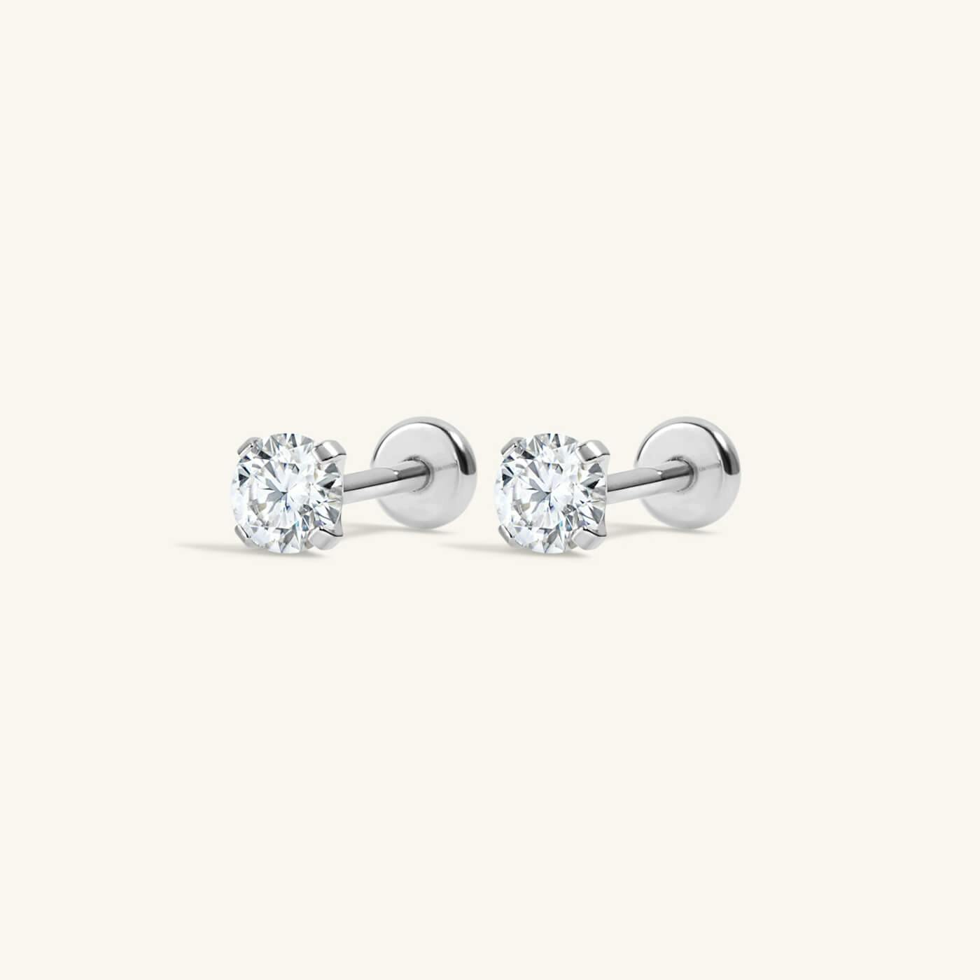 Moissanite Nap Earrings (Silver)