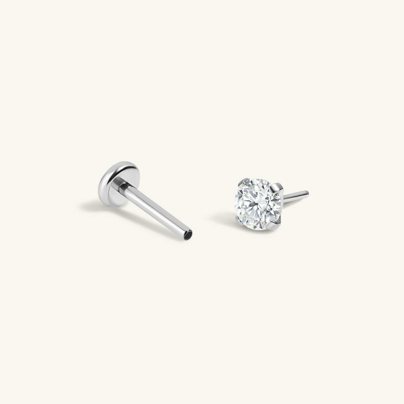 Moissanite Nap Earrings (Silver)