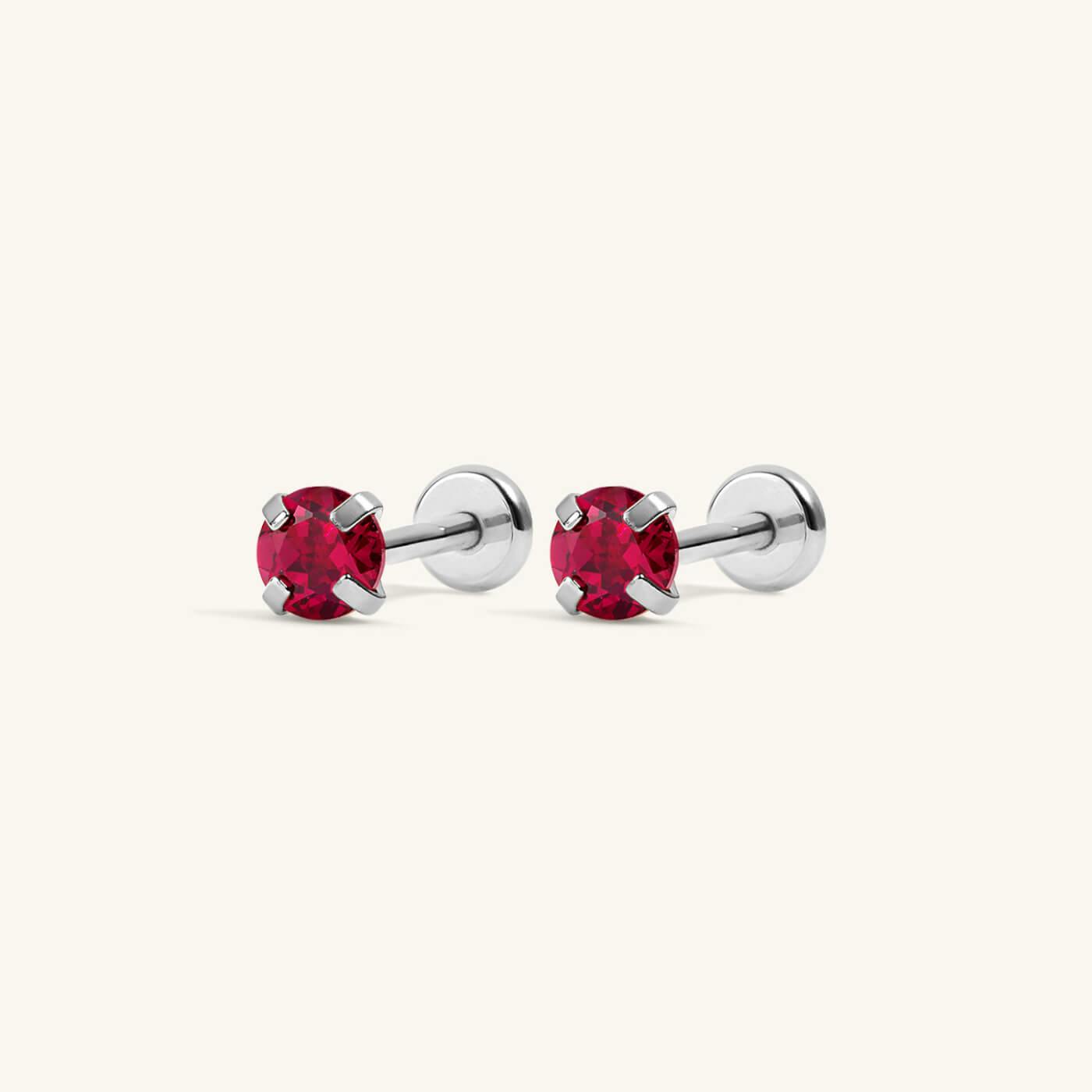 Ruby Nap Earrings (Silver)