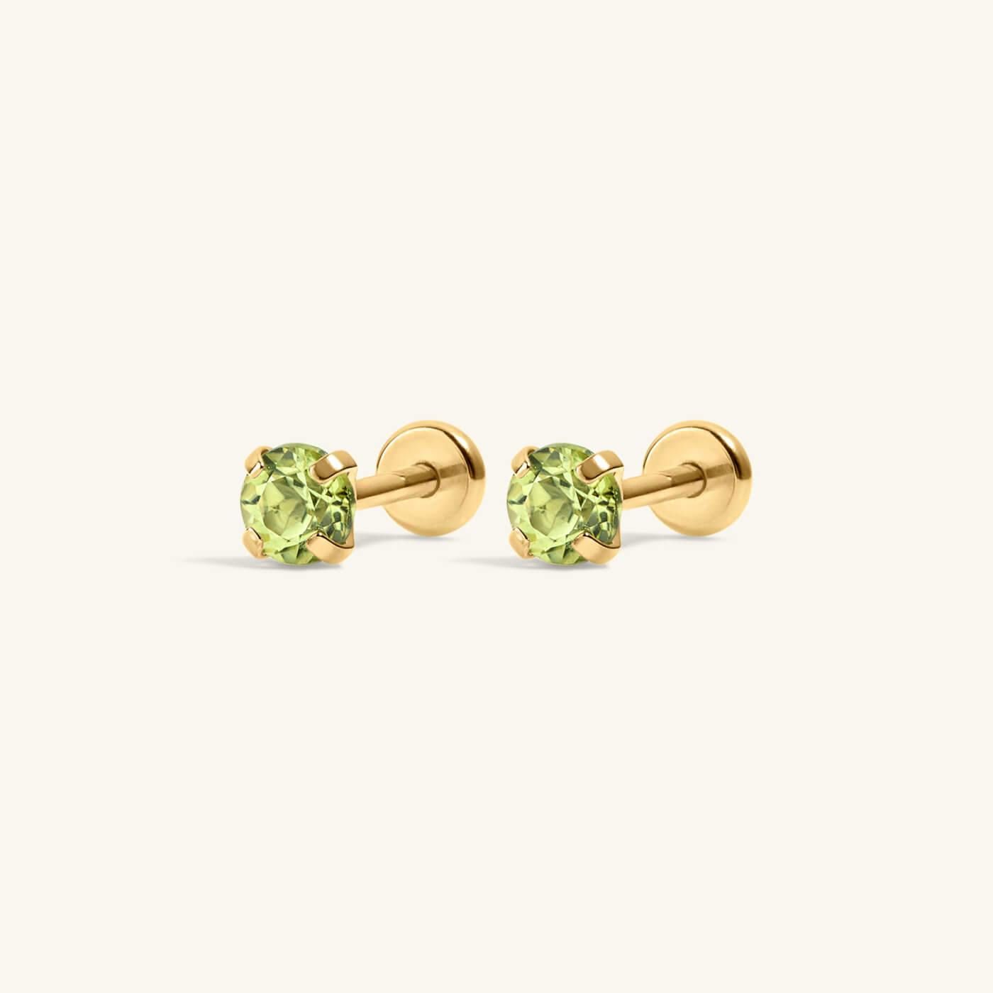 Peridot Nap Earrings (Gold)