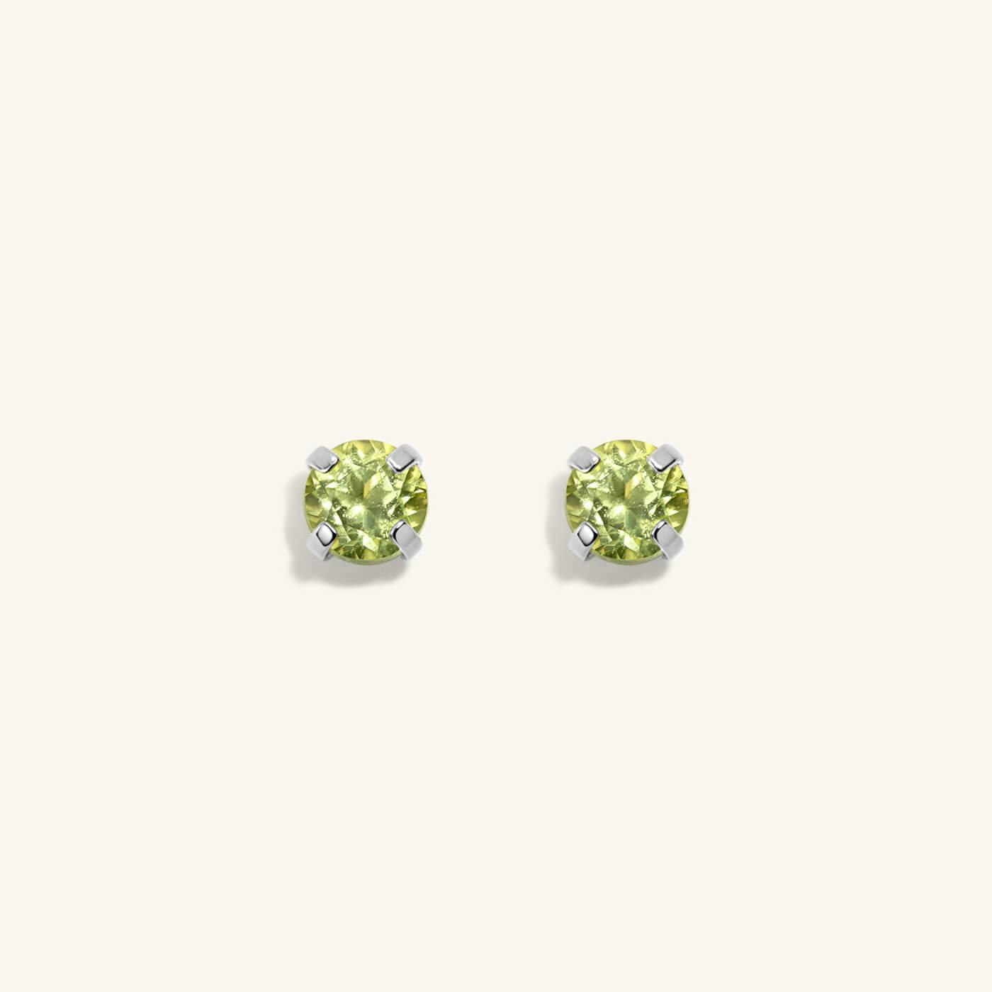 Peridot Nap Earrings (Silver)