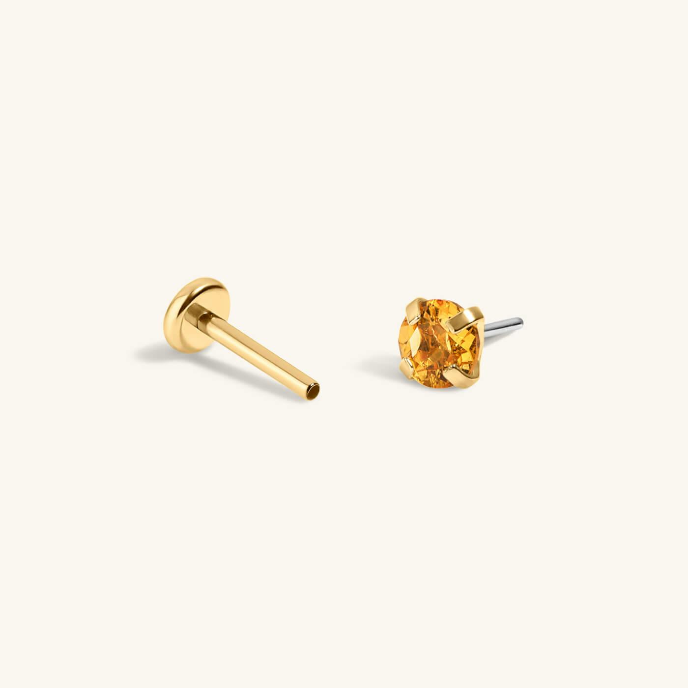 Citrine Nap Earrings (Gold)