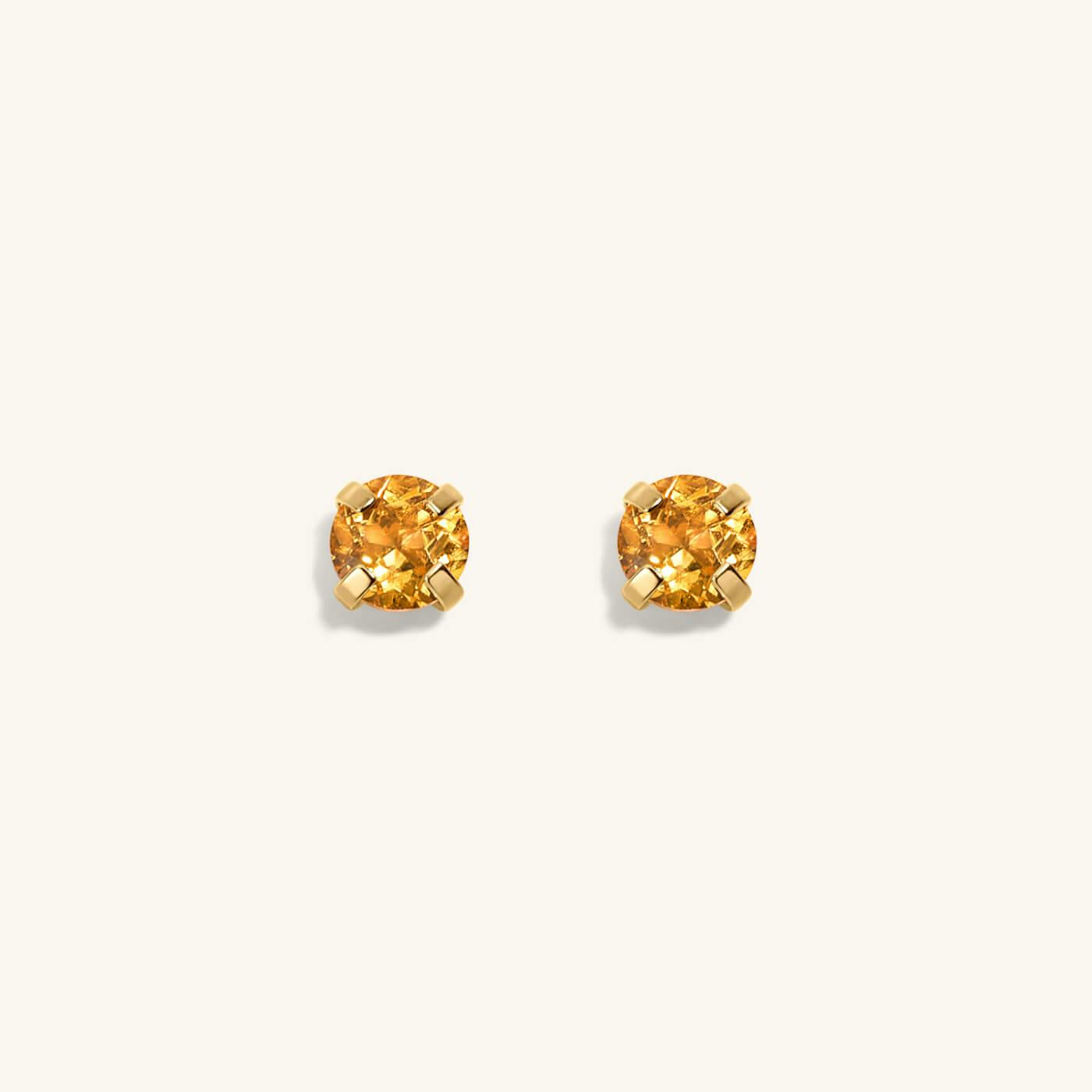 Citrine Nap Earrings (Gold)