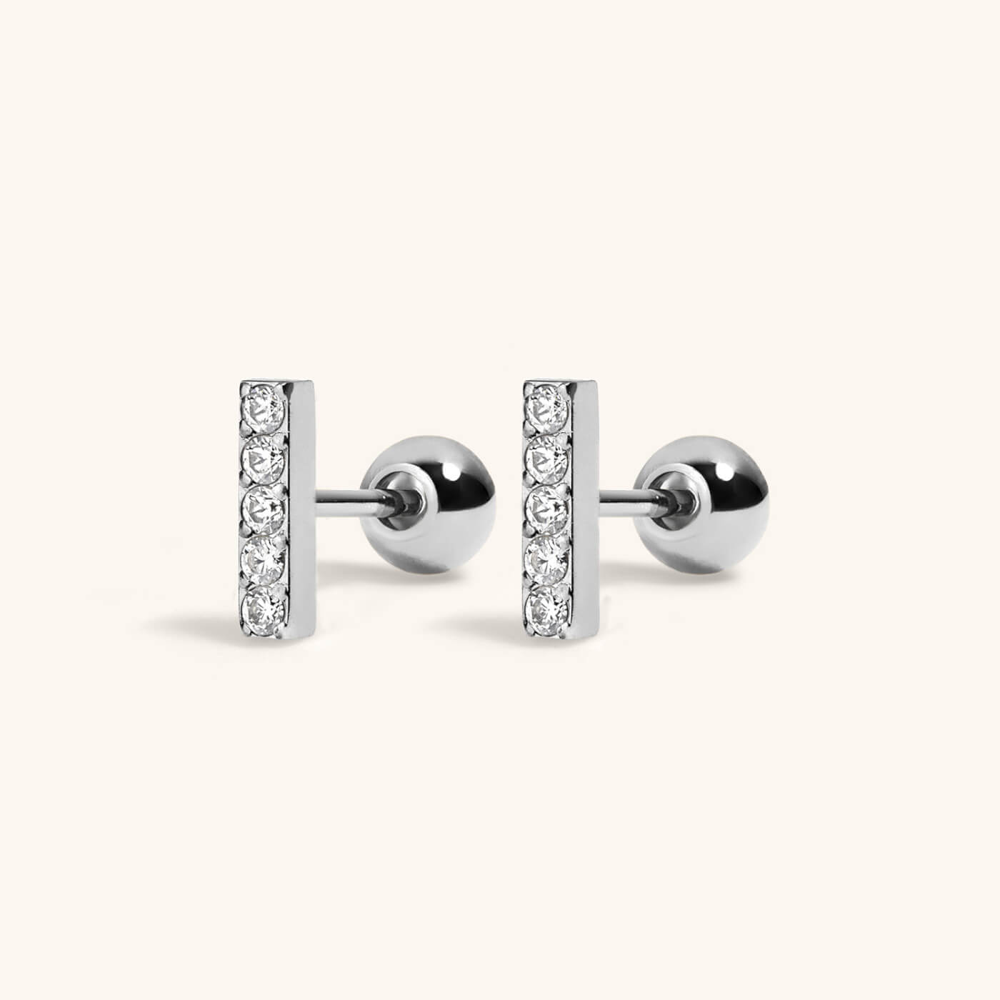 Maison Miru Pavé Bar Studs 2024 with box