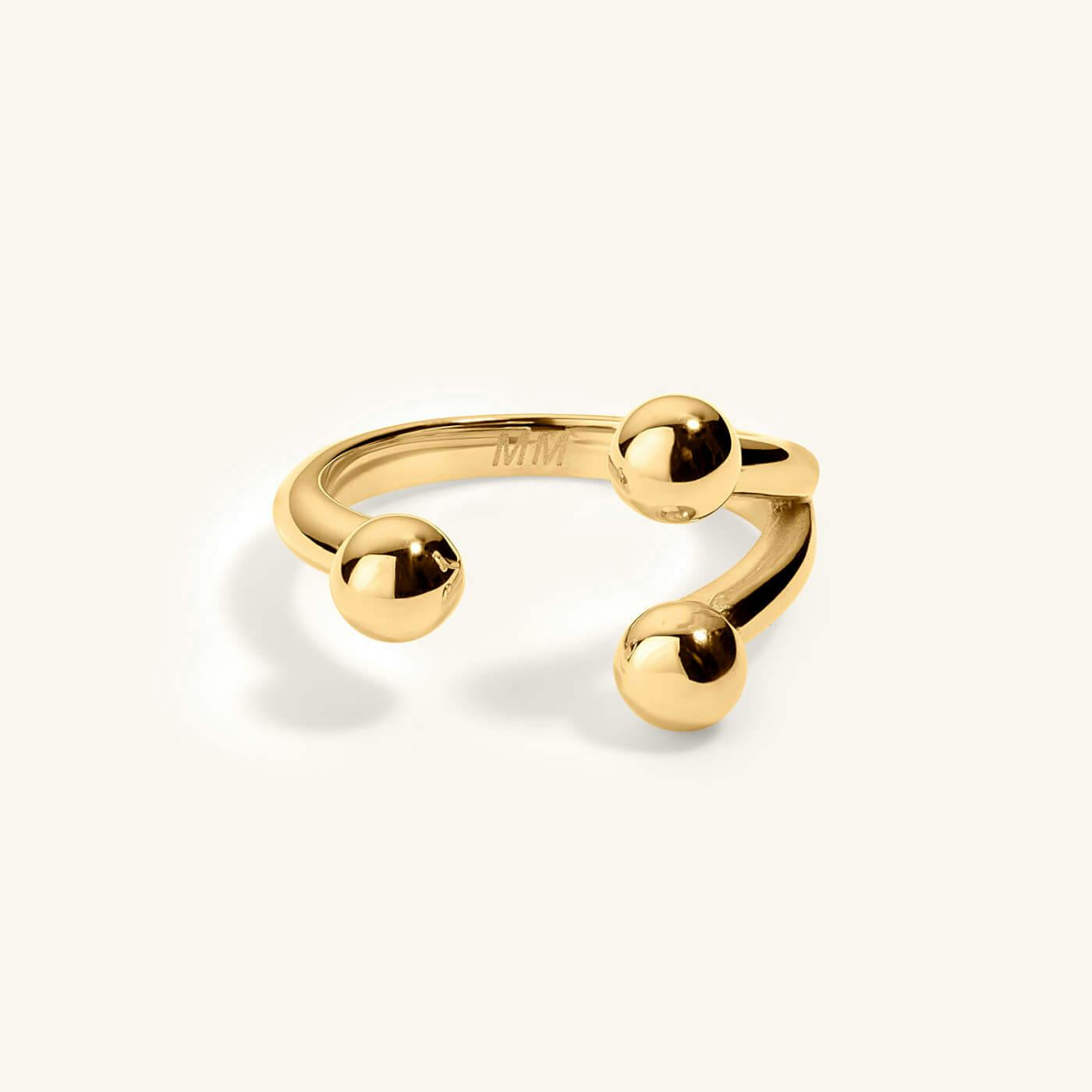 Floating Sphere Ring III (Gold)