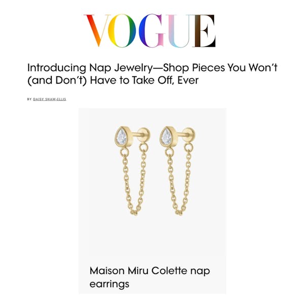 Our Colette Nap Earrings as seen on Vogue