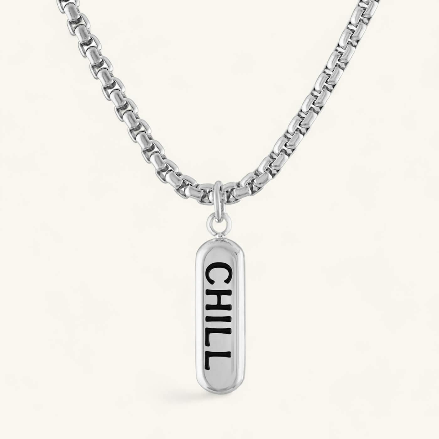 Chill Pill Necklace (Silver)