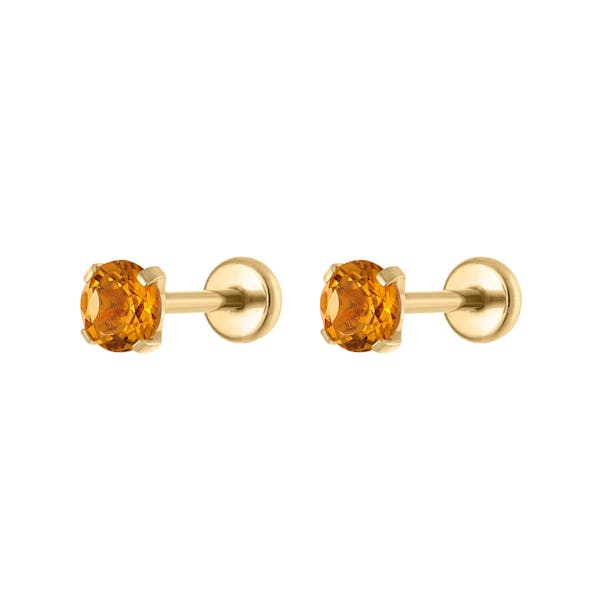 Citrine Nap Earrings in Gold