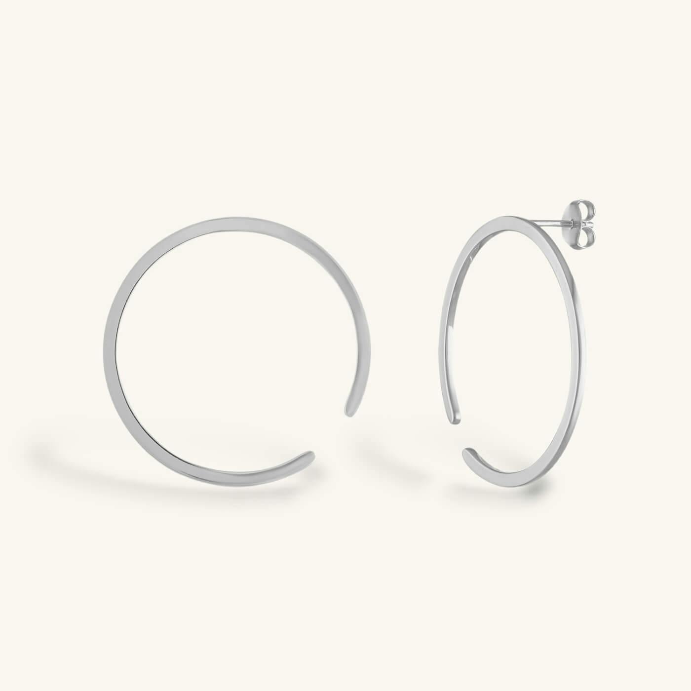 Illusion Hoops in Sterling Silver