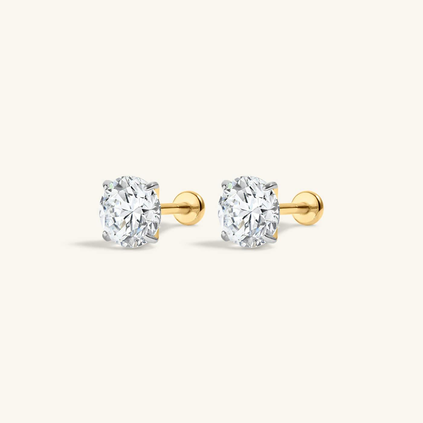 Lab Grown Diamond Nap Earrings - Gold - 1.00 TCW