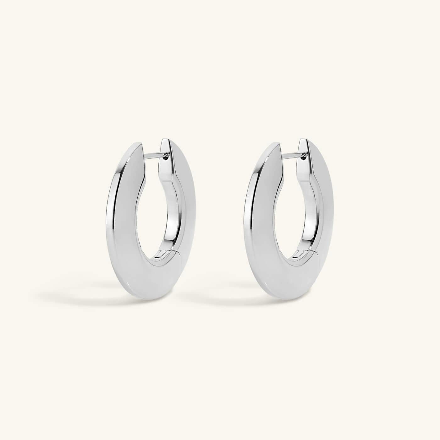 Disc Hoops - Silver