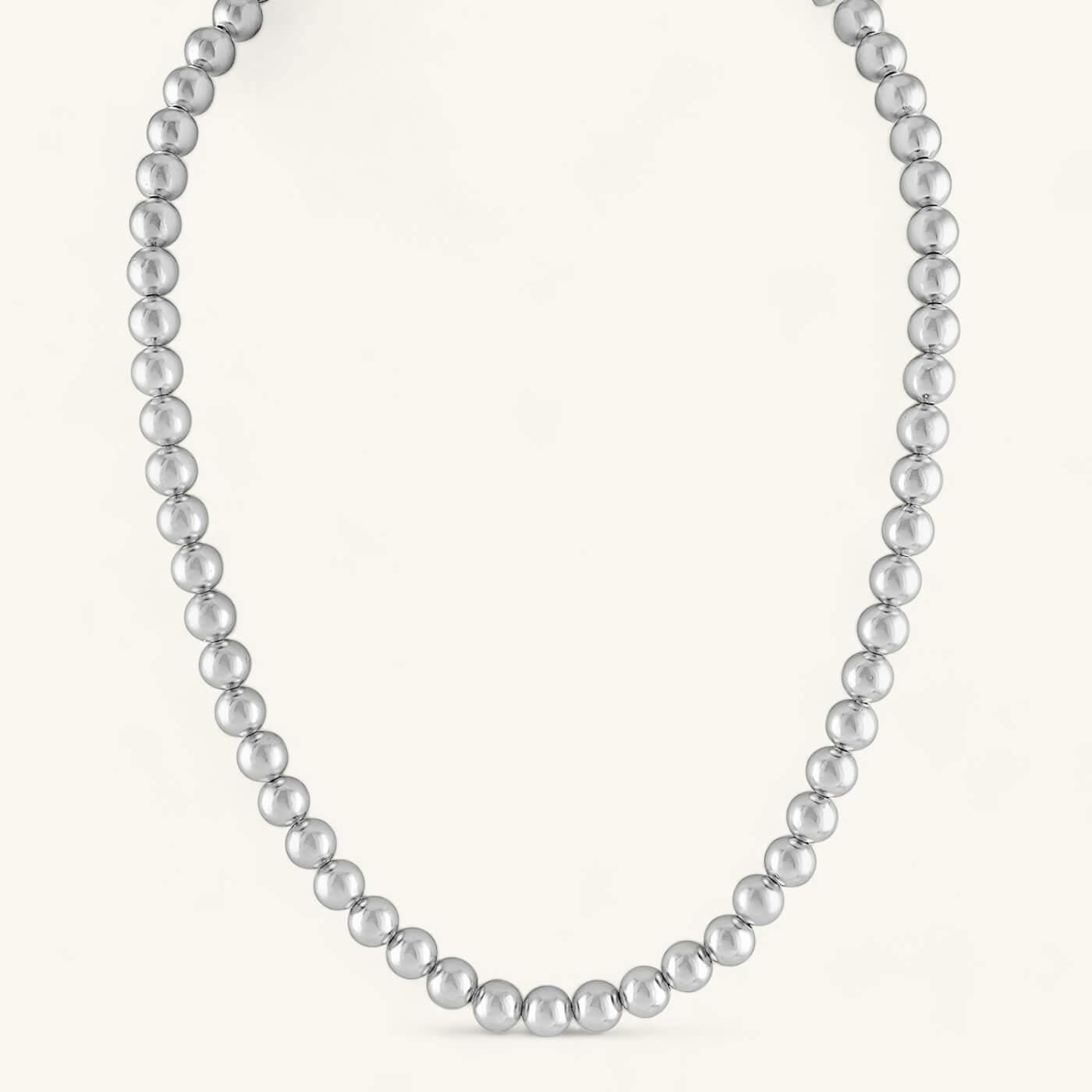 Industrial Pearl Necklace (Silver)