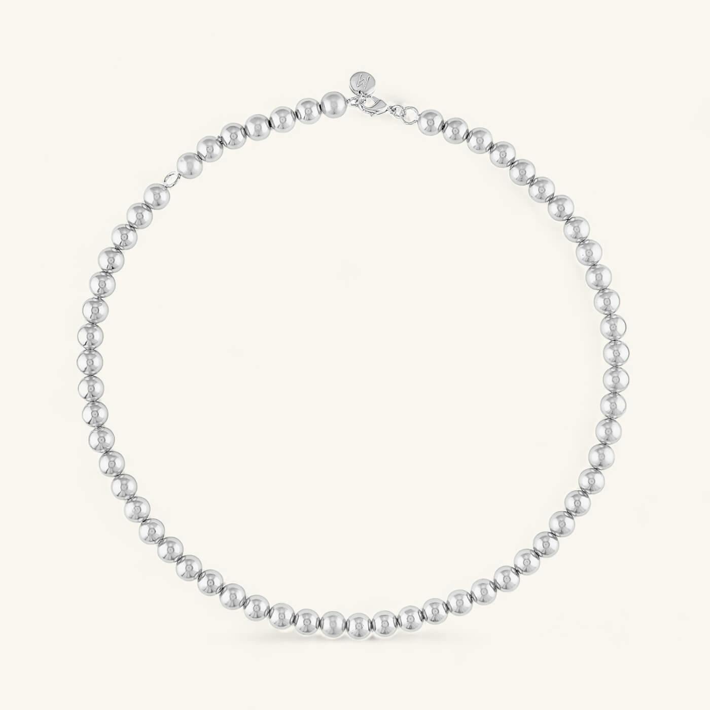 Industrial Pearl Necklace (Silver)