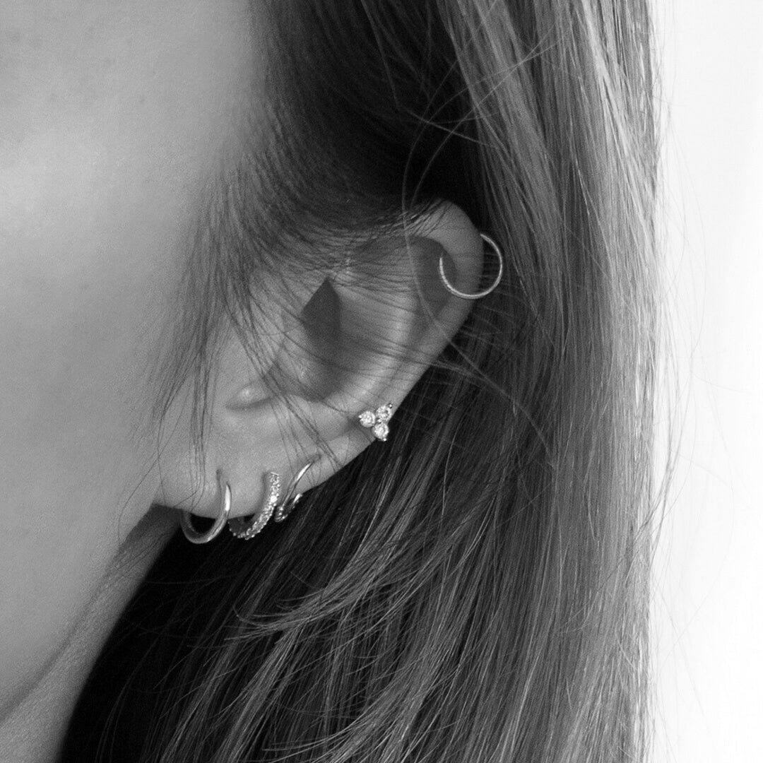 Ear Clip)Half Hoop Earrings 2 Pairs Half Hoops Cartilage Piercing Earrings  | eBay