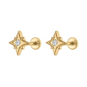 North Star Nap Earrings in Gold