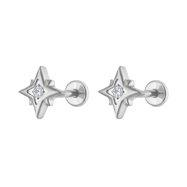 North Star Nap Earrings in Silver