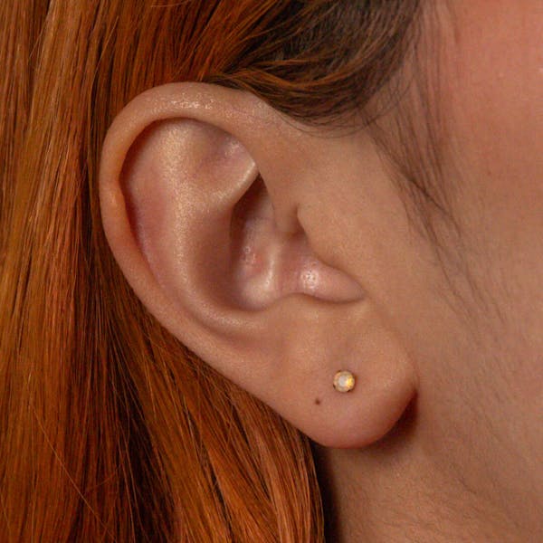 Opal Nap Earrings in Gold on model