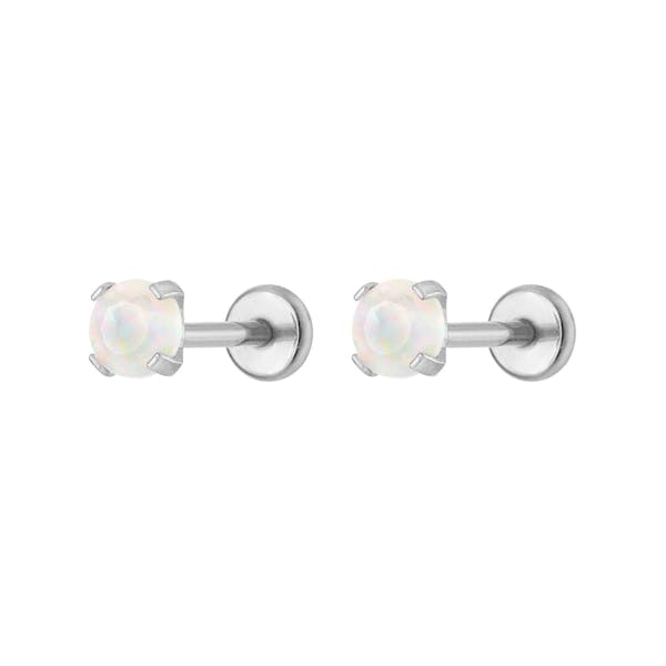 Opal Nap Earrings in Silver