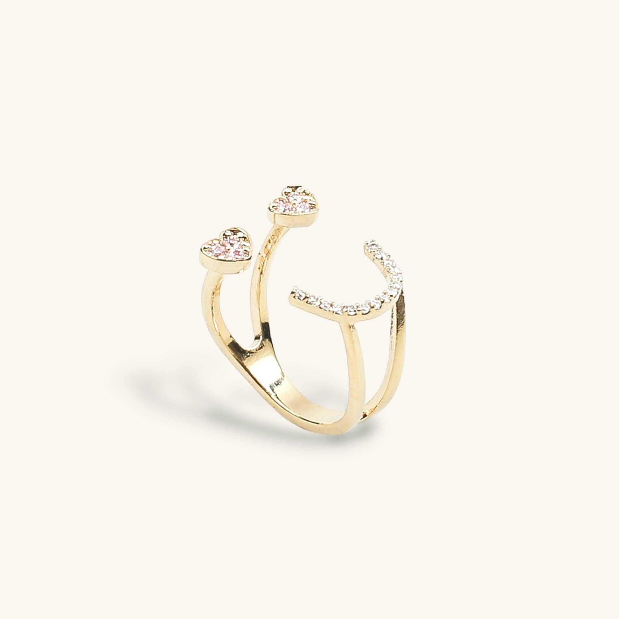 Pave Heart Emoji Ring