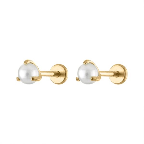 Pearl Nap Earrings in Gold