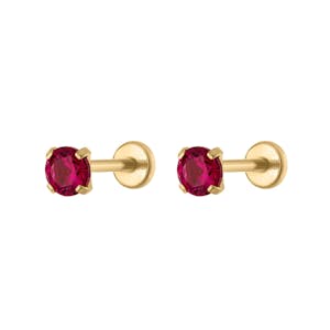 Ruby Nap Earrings in Gold