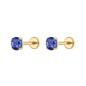 Sapphire Nap Earrings in Gold