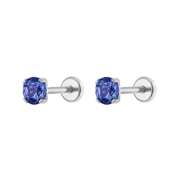 Sapphire Nap Earrings in Silver