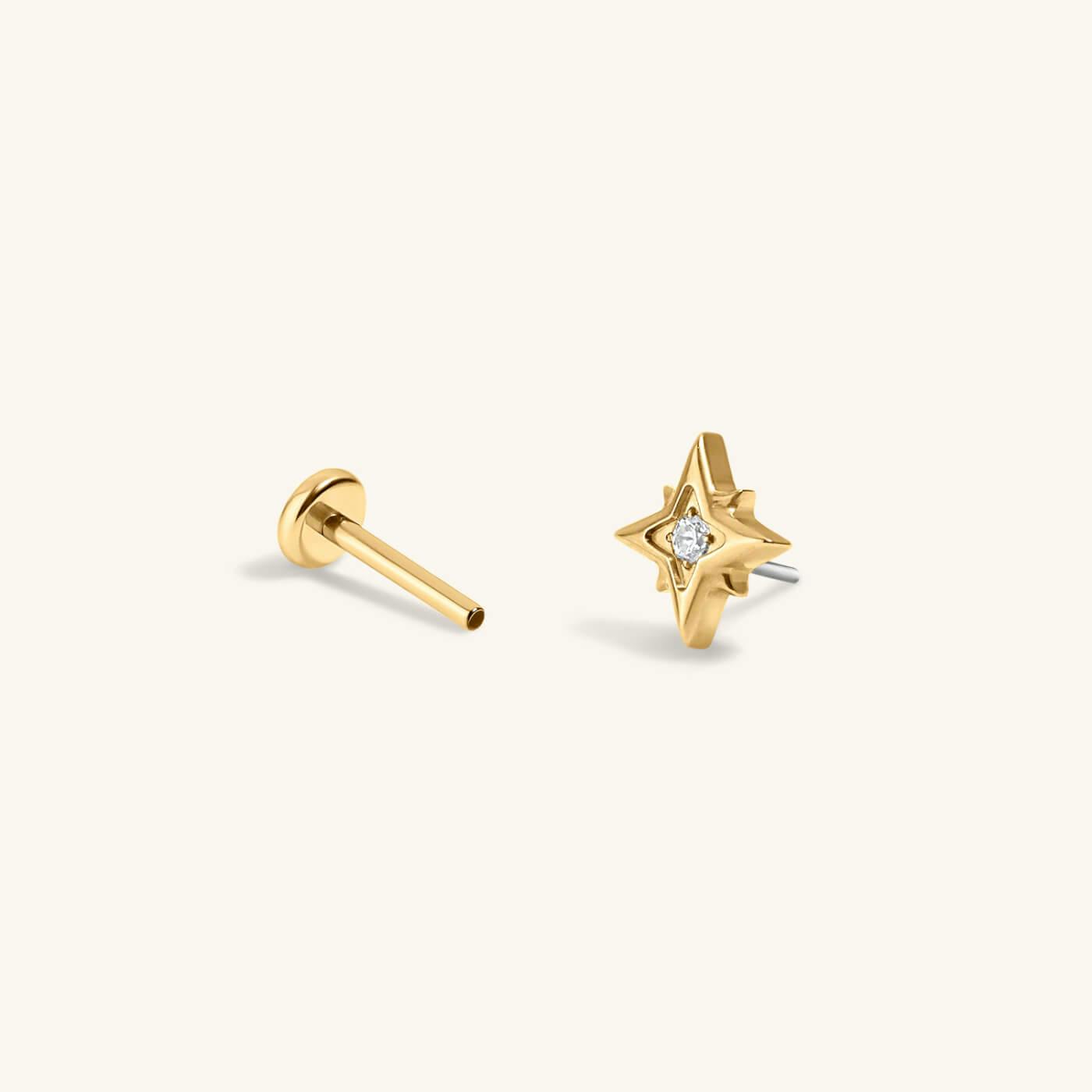 North Star Nap Earrings in Titanium (Gold)