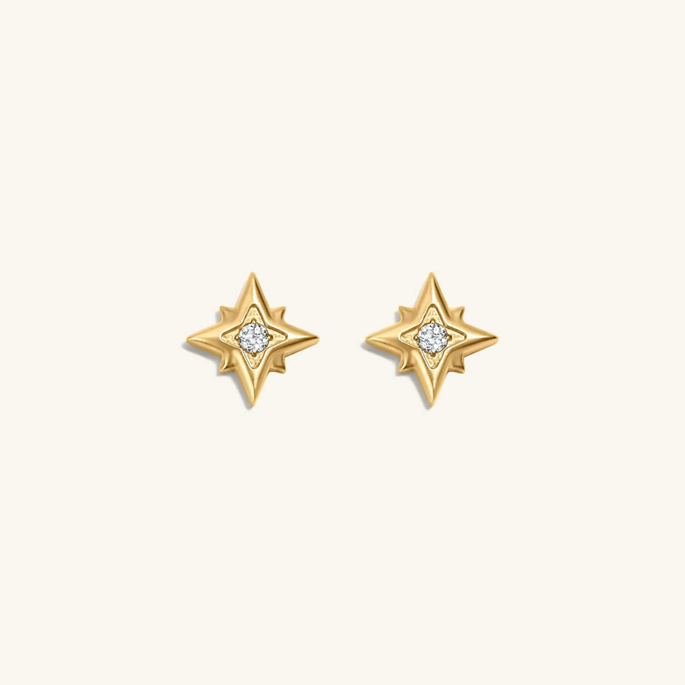 North Star Nap Earrings in Titanium (Gold)