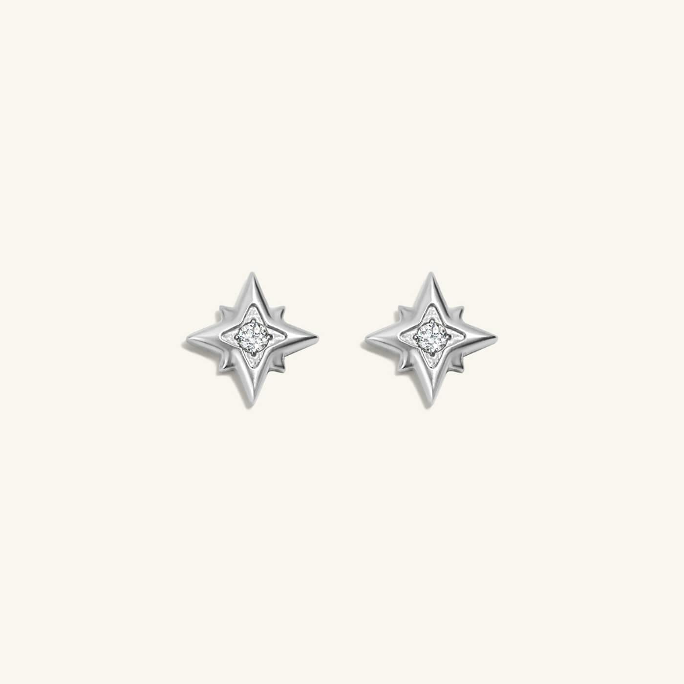 North Star Nap Earrings in Titanium (Silver)