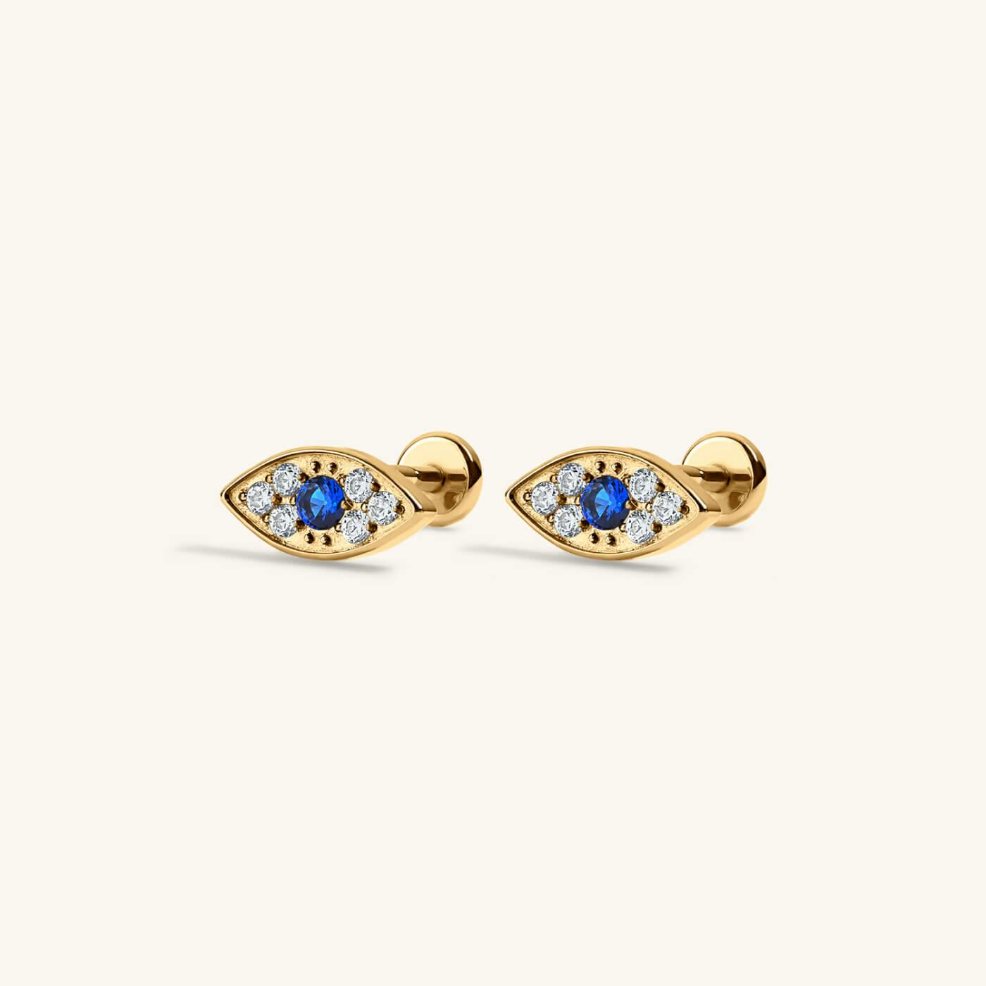 Evil Eye Nap Earrings in titanium (gold)