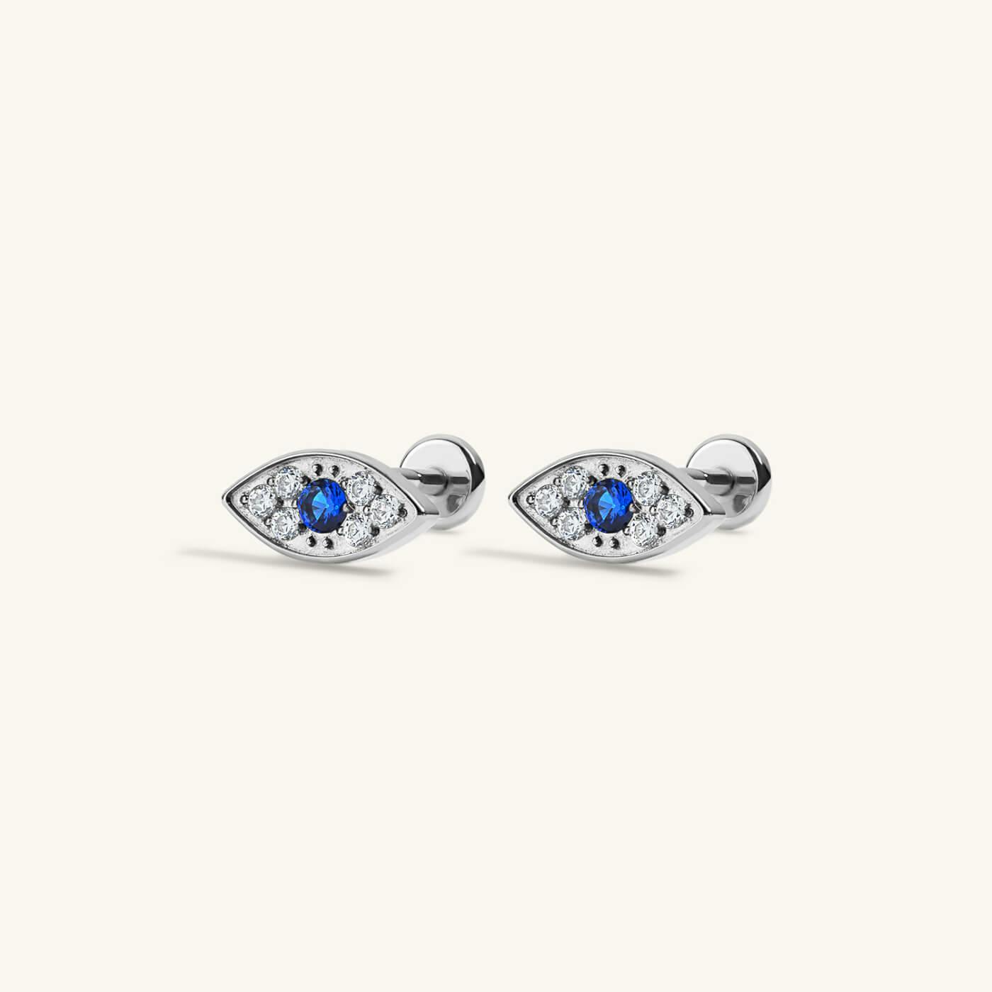 Evil Eye Nap Earrings in titanium (silver)