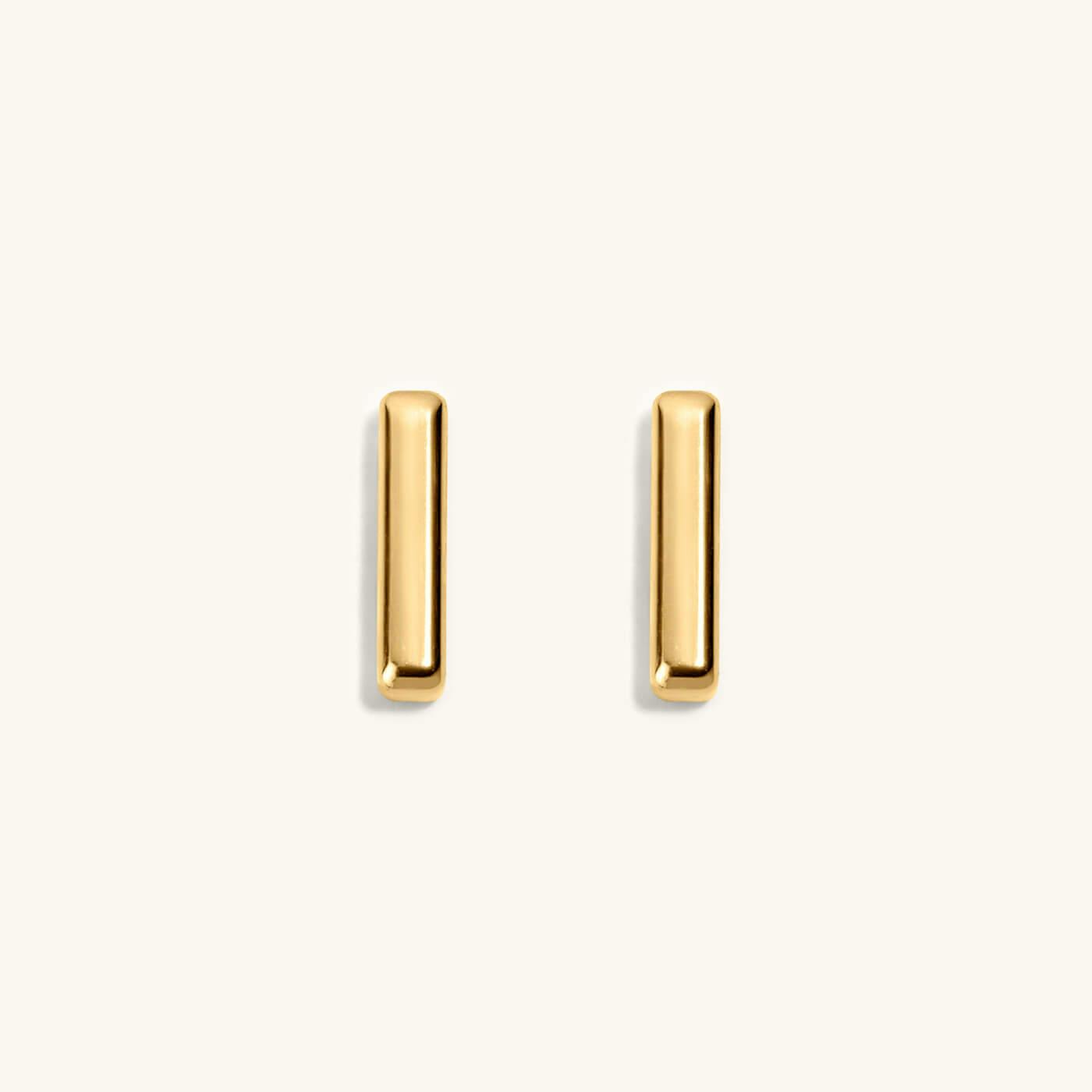 Little Bar Nap Earrings in Titanium (Gold)