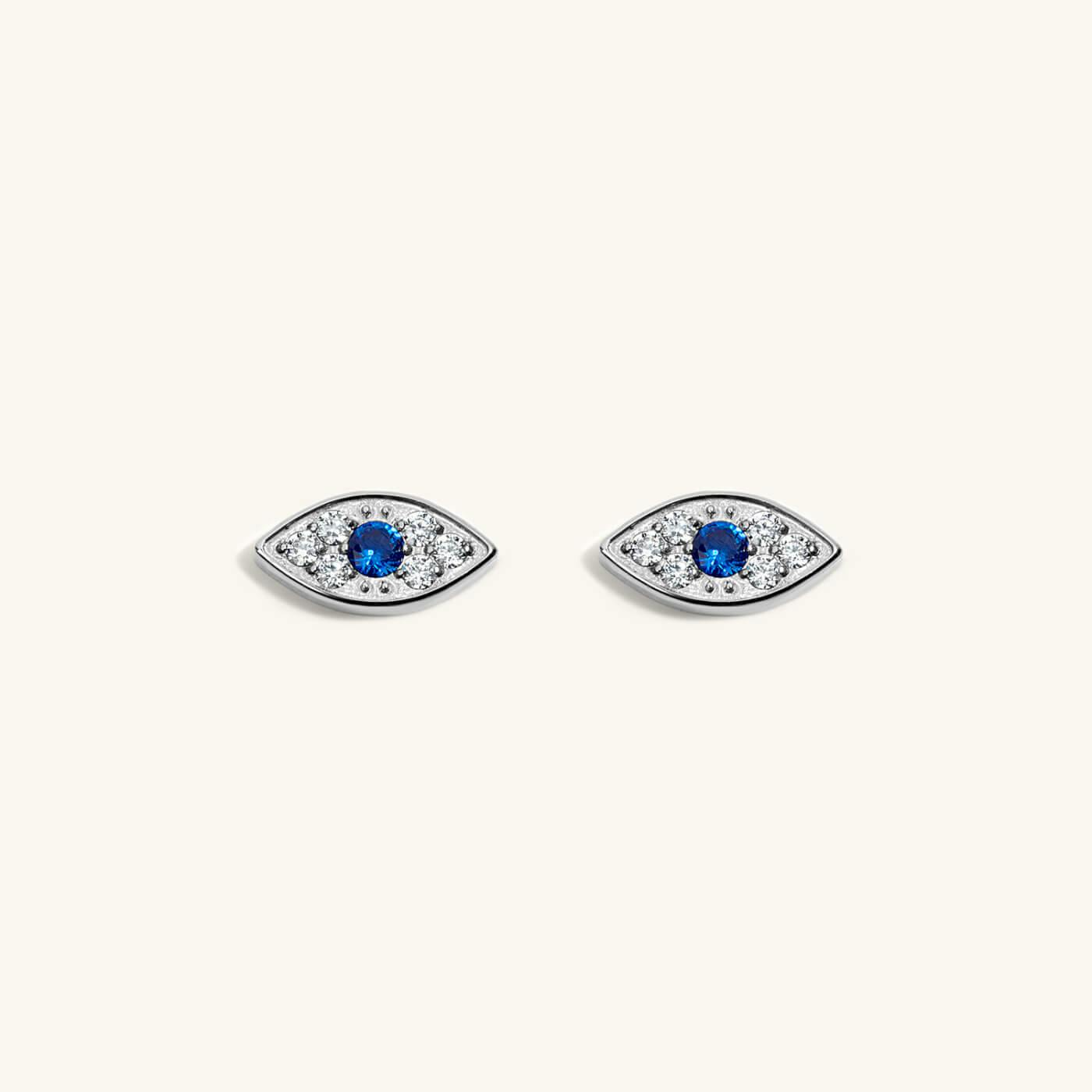 Evil Eye Nap Earrings in titanium (silver)