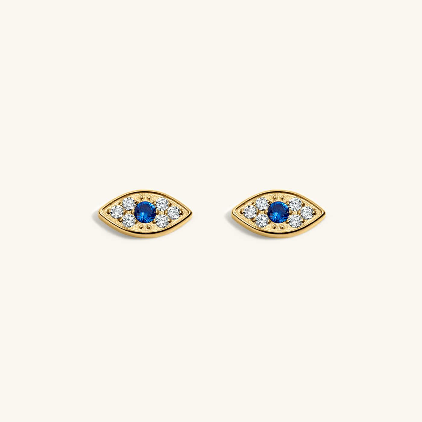 Evil Eye Nap Earrings in titanium (gold)