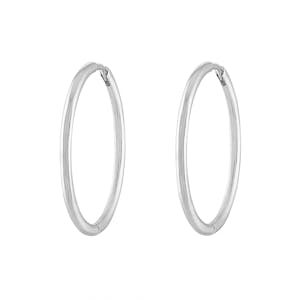 Classic 1" Hoops in Sterling Silver